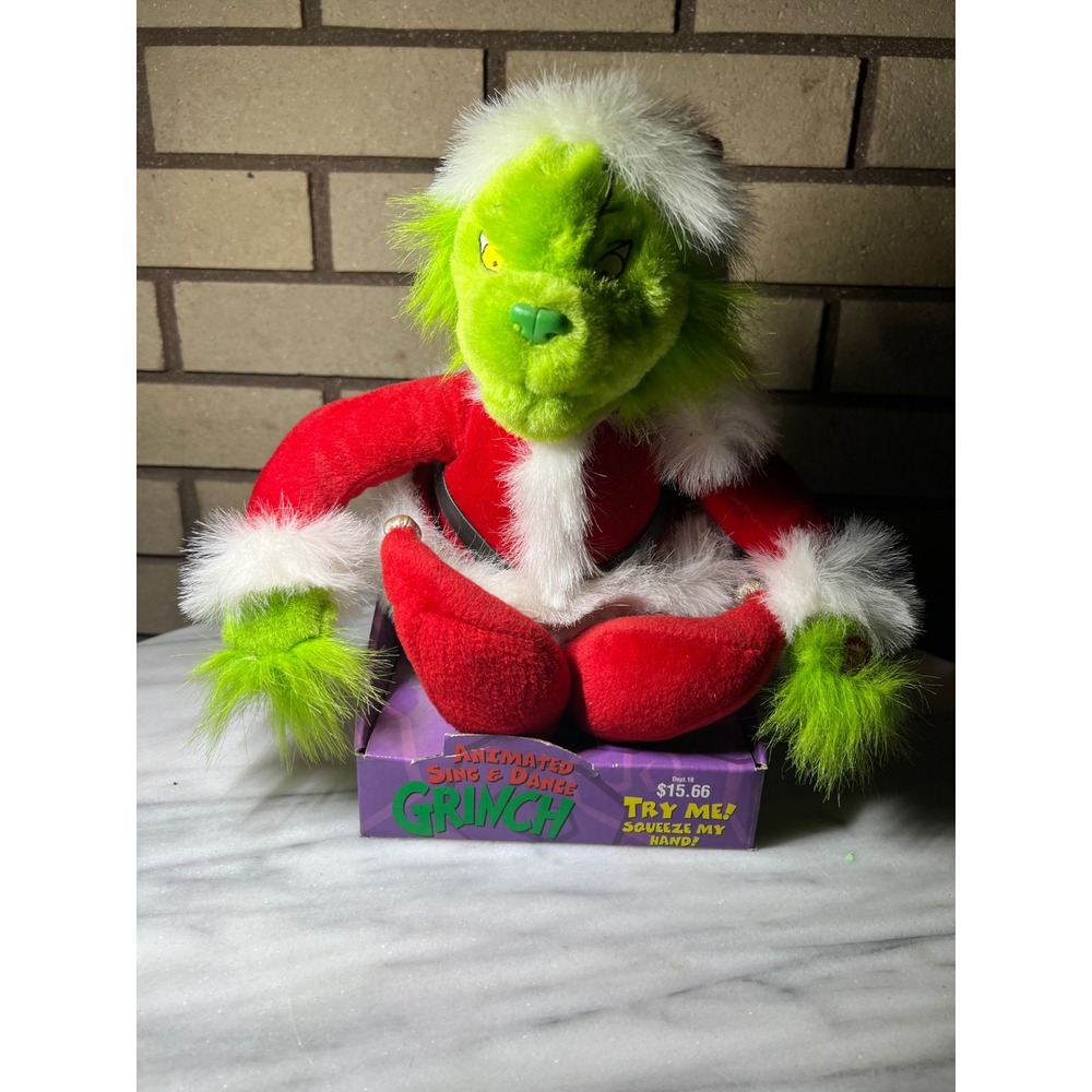 Animated Sing Dance Grinch Plush Santa Suit Dr Seuss NIP Beverly Hills Co